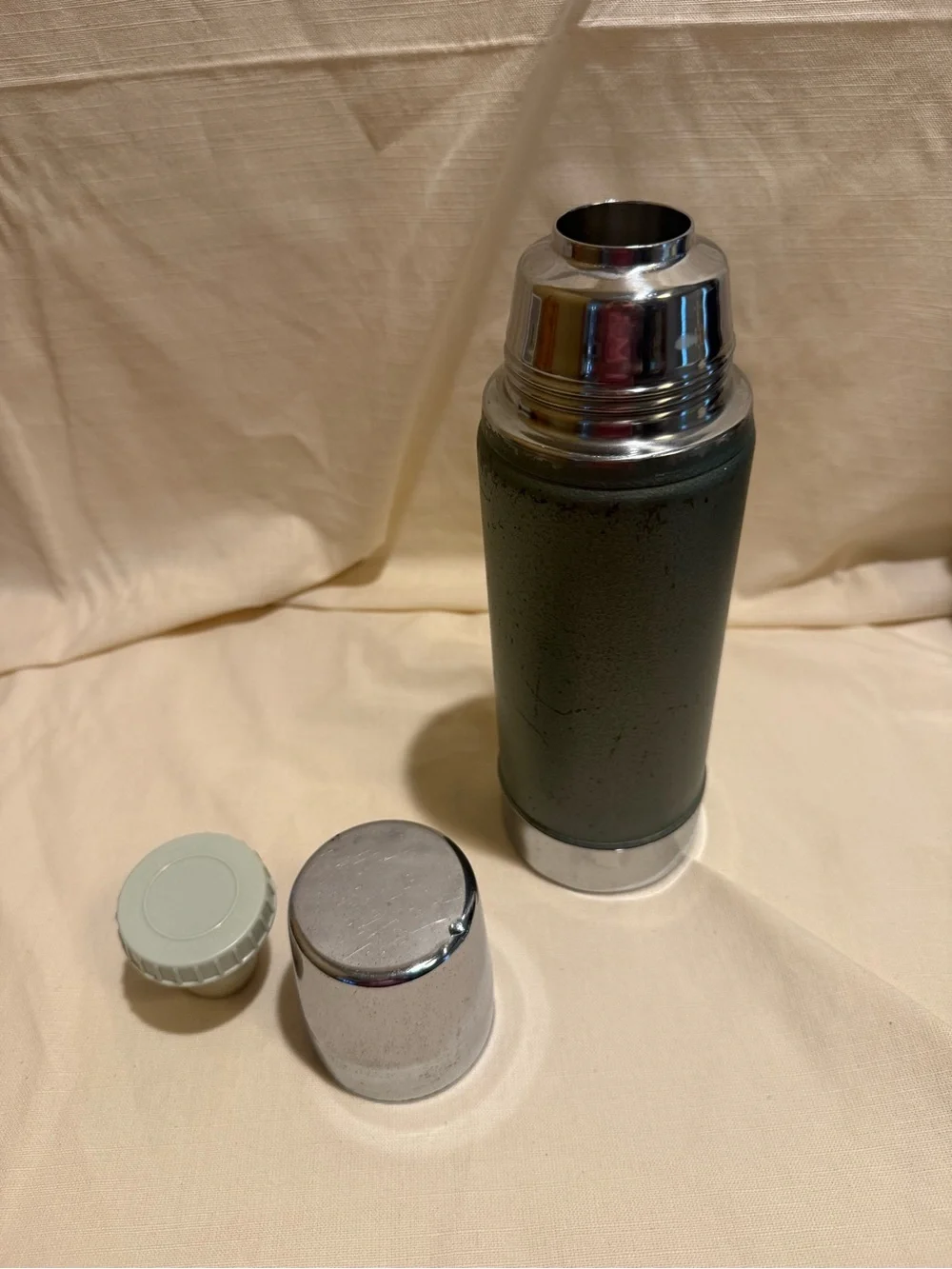 Vintage Stanley Thermos  Olive Green Stainless Steel “WILL NOT BREAK” - Picture 7 of 17